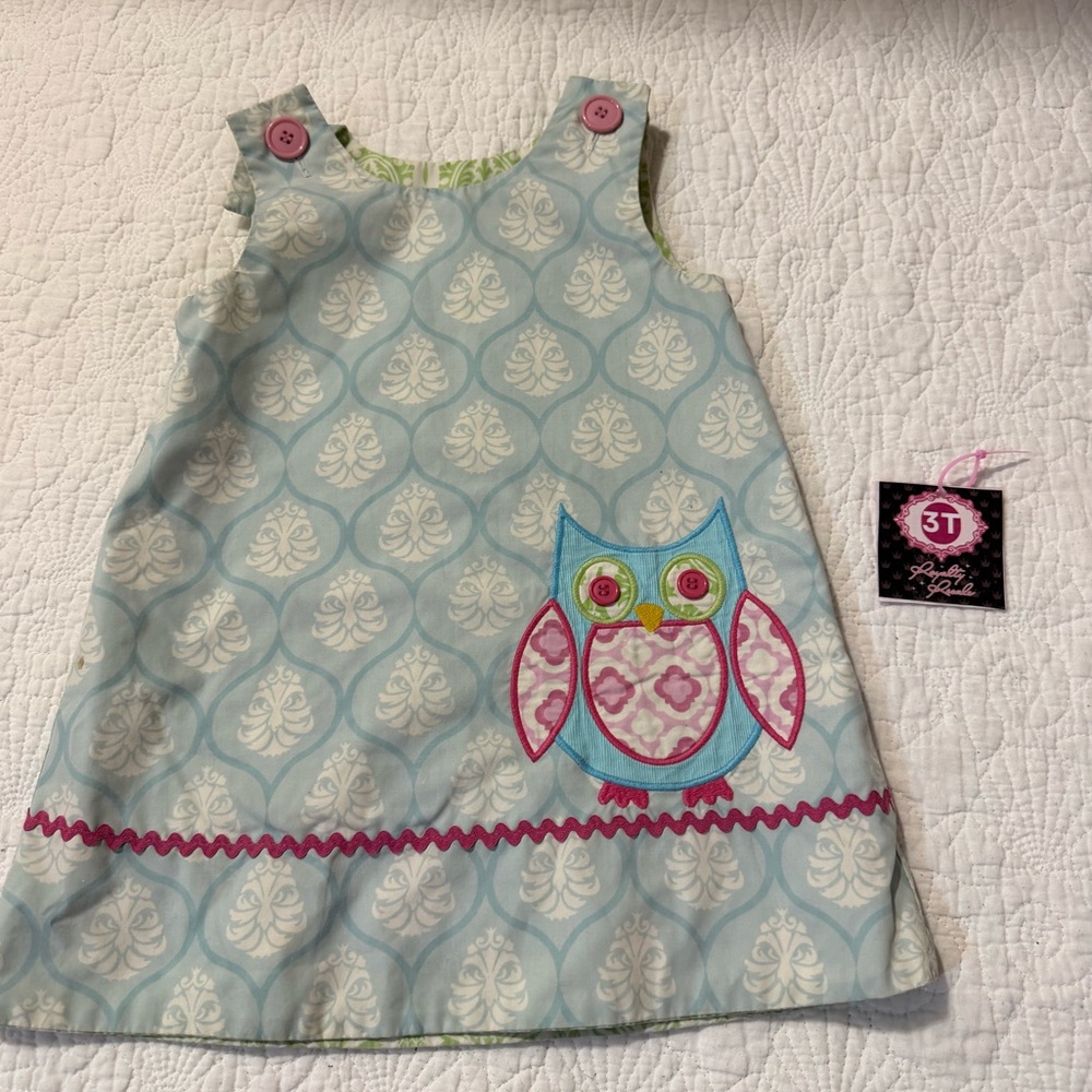Cute reversible dress owl and pumpkin